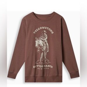 Torrid Yellowstone Dutton Ranch Montana Horse Graphic Sweatshirt Wmns Plus Sz 0